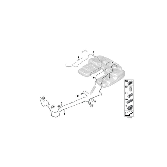 Genuine BMW 16127203636 E70 E72 E71 Fuel Feed Line (Inc. X5 50iX 4.4, X5 50iX & X6 30dX) | ML Performance US