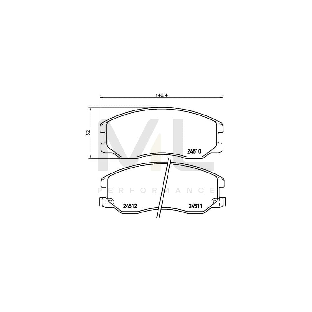 Hella 8DB 355 013-121 Brake Pad Set With Acoustic Wear Warning