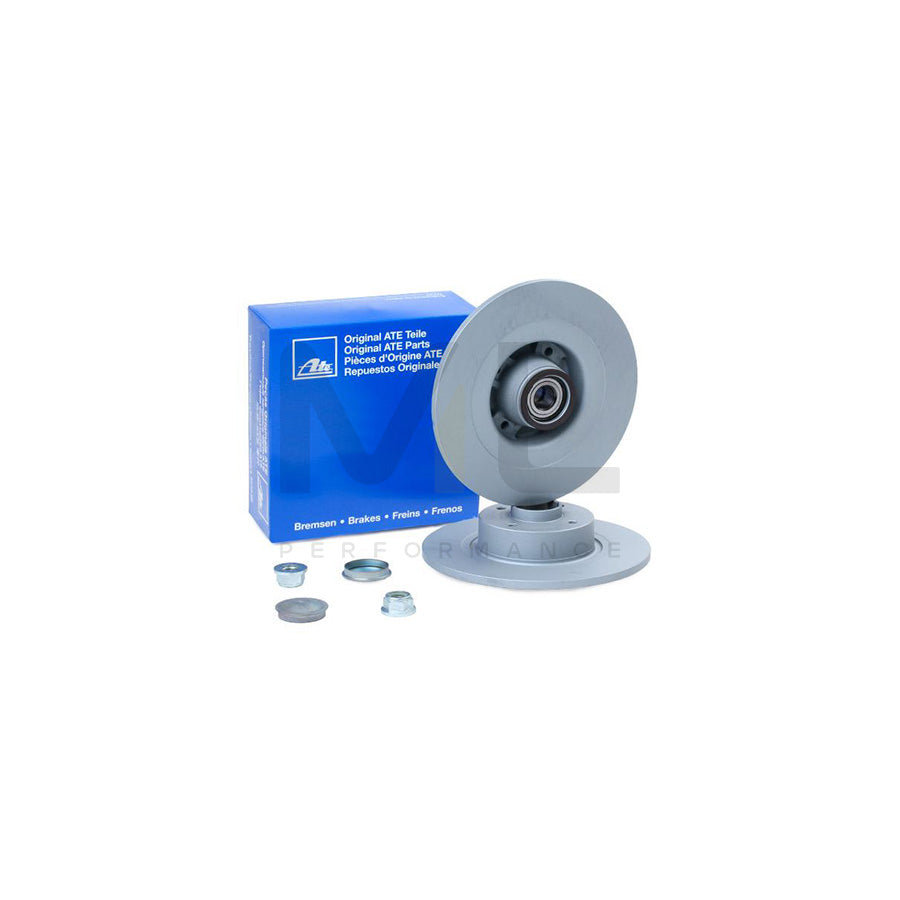ATE 24.0110-0325.2 Brake Disc Solid, Coated, with ABS sensor ring, with wheel bearing  - 1 piece