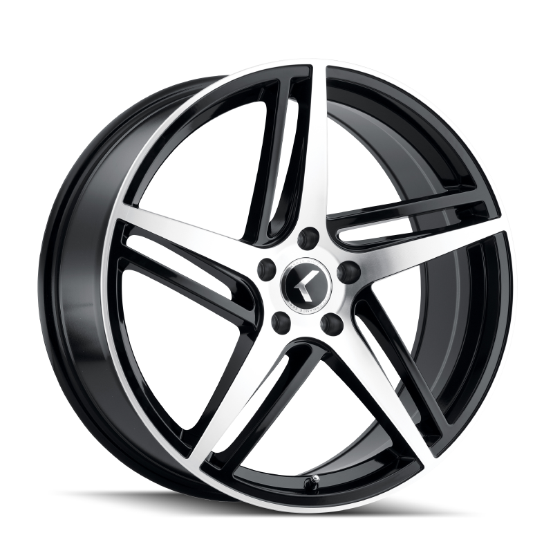 Kraze Wheels Kraze KR195 Milano 20x8.5 / 5x114.3 BP / 38mm Offset / 72.62mm Hub Gloss Black Machined Wheel