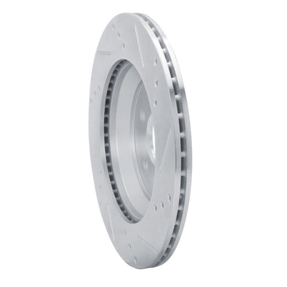 R1 Concepts R1 19-23 Subaru Crosstrek Rear Left Drilled & Slotted Silver Brake Rotor