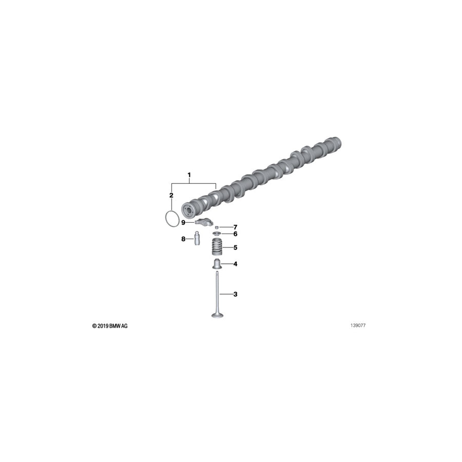 Genuine BMW 11347539920 E61 E60 E91 Exhaust Valve 27,0/4,96mm (Inc. 523i, 323i & 525xi) | ML Performance US Car Parts