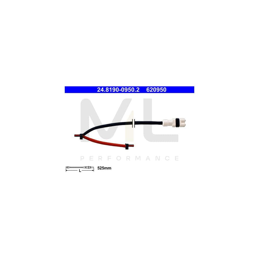 ATE 24.8190-0950.2 Brake pad wear sensor for PORSCHE 911