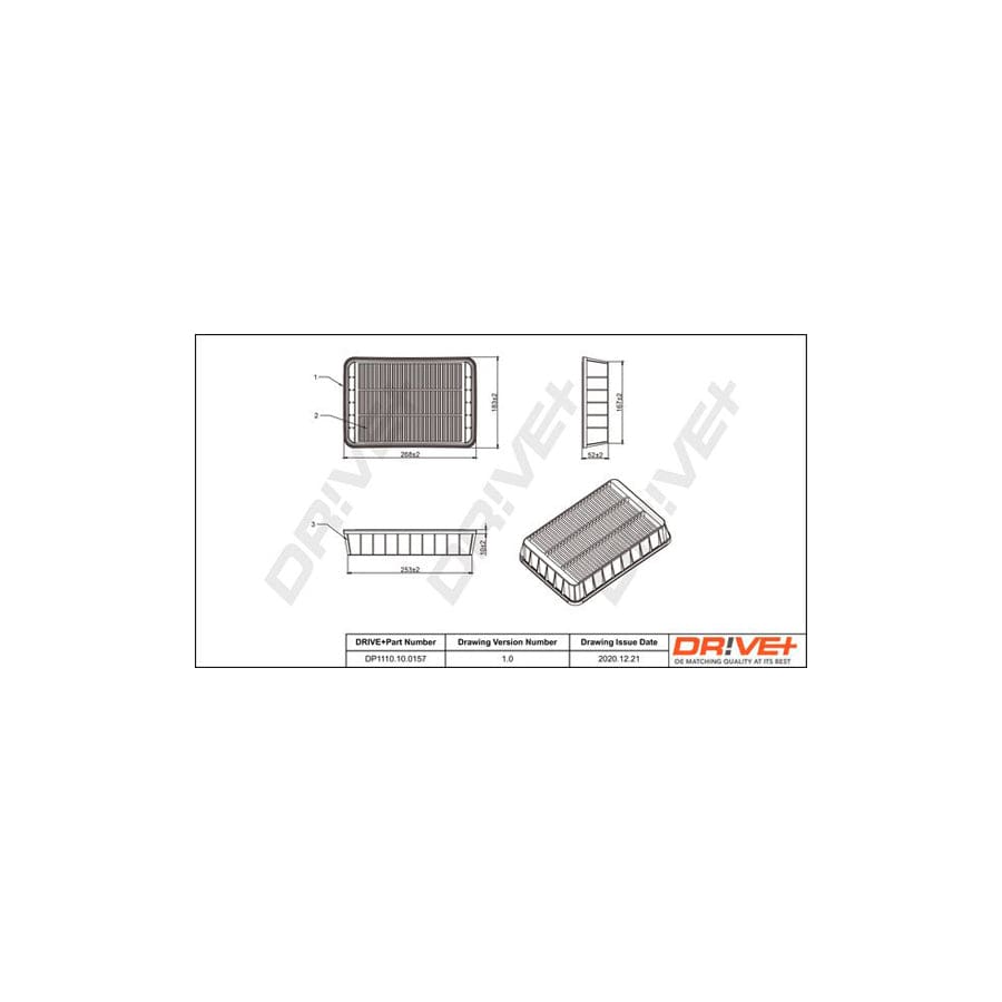 Dr!Ve+ Dp1110.10.0157 Air Filter