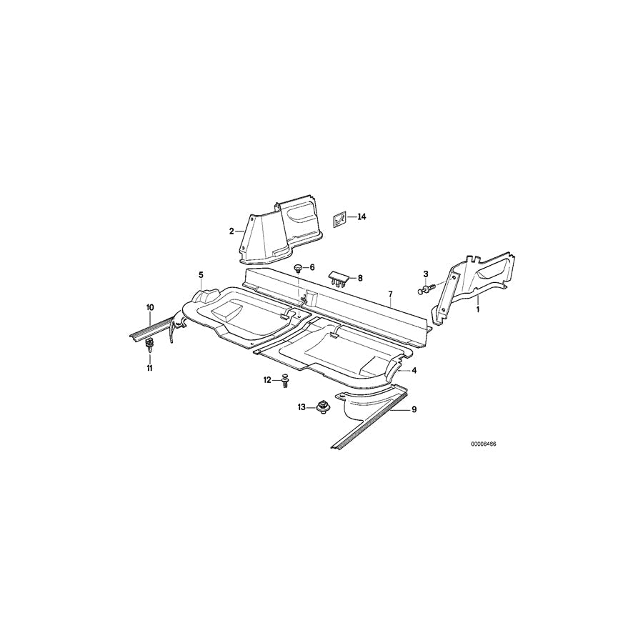 Genuine BMW 51478137797 E34 Cover ANTHRAZIT (Inc. 540i) | ML Performance US Car Parts