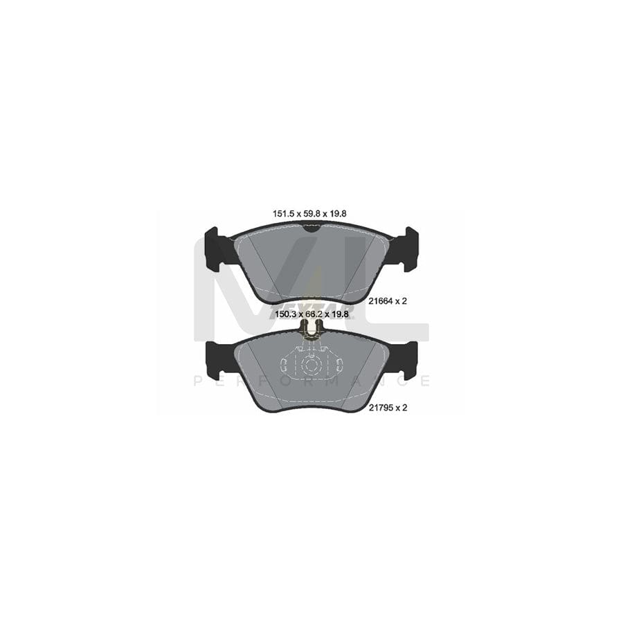 TEXTAR epad 2166481 Brake pad set prepared for wear indicator | ML Performance Car Parts