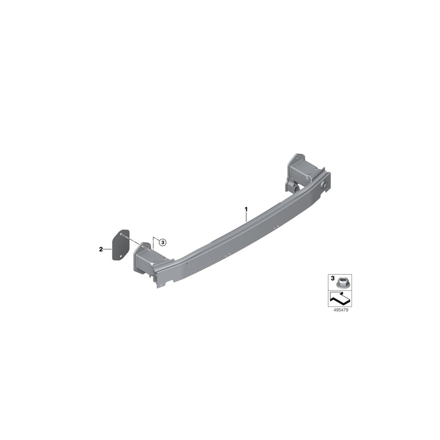 Genuine BMW 51127462410 G20 Carrier, Bumper Rear (Inc. 330e) | ML Performance US Car Parts