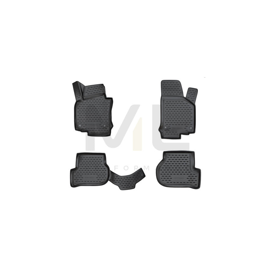 RIDEX Tailored 215A0442 Floor mat set Elastomer, Front and Rear, Quantity: 4, Black