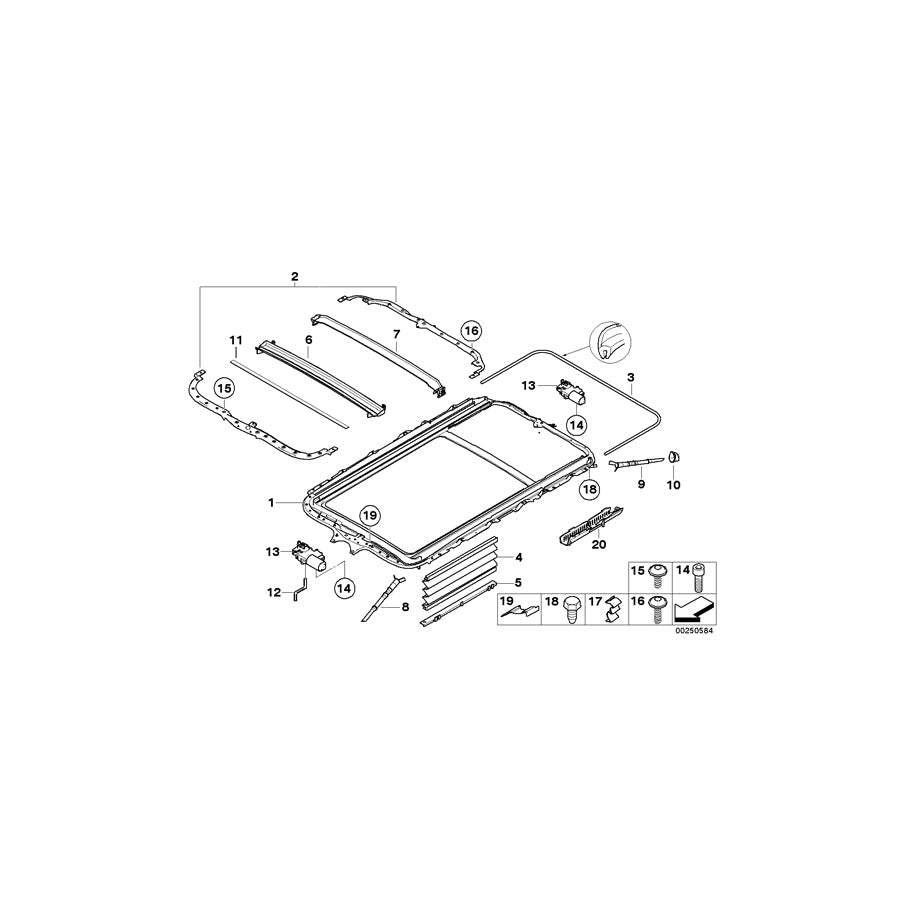 Genuine BMW 54107202809 E53 E70 Cable Clip (Inc. X5 3.0sd) | ML Performance US Car Parts