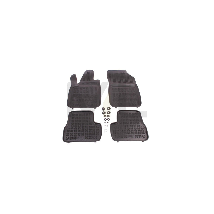 REZAW PLAST 201222 Floor mat set for CITROﾃ起 DS3 Hatchback Elastomer, Front and Rear, Quantity: 4, Black