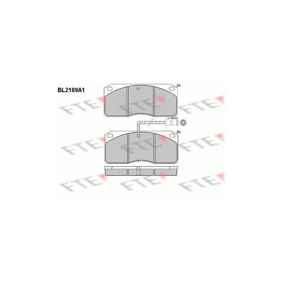 FTE Bl2189A1 Brake Pad Set