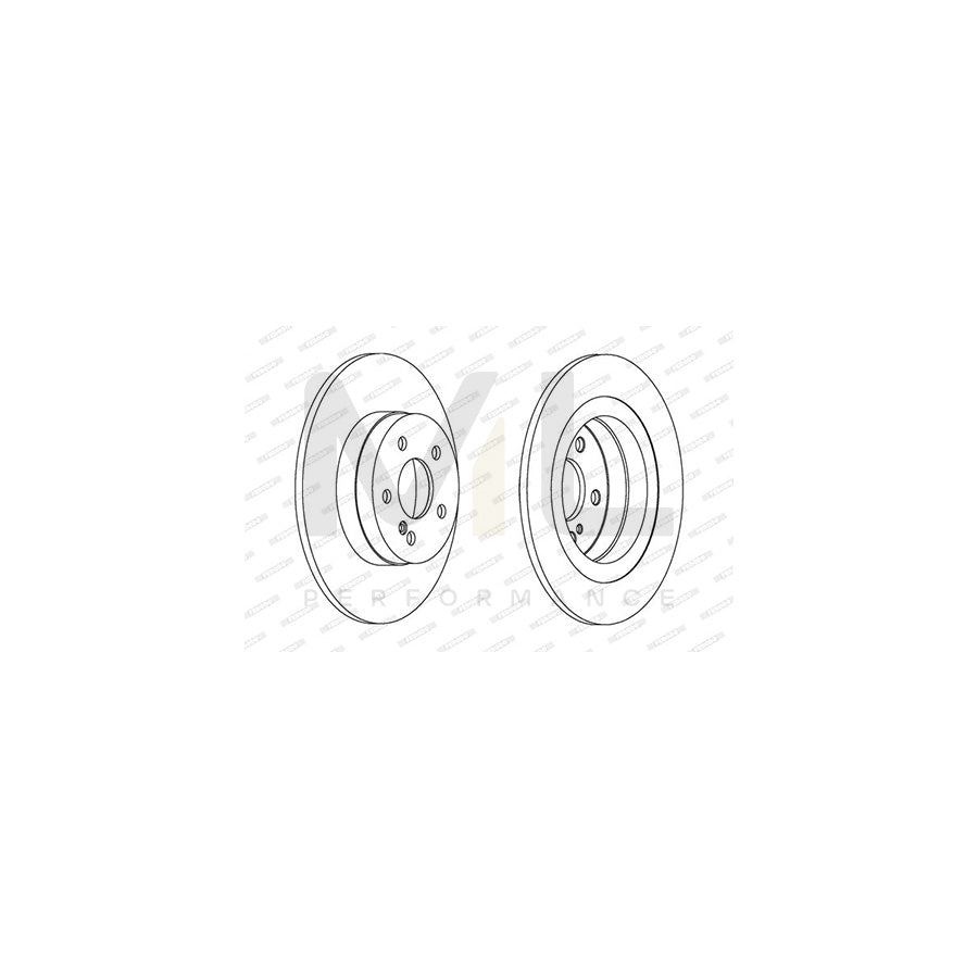 FERODO PREMIER Coat+ disc DDF1691C Brake Disc Solid, Coated, without bolts/screws | ML Performance Car Parts