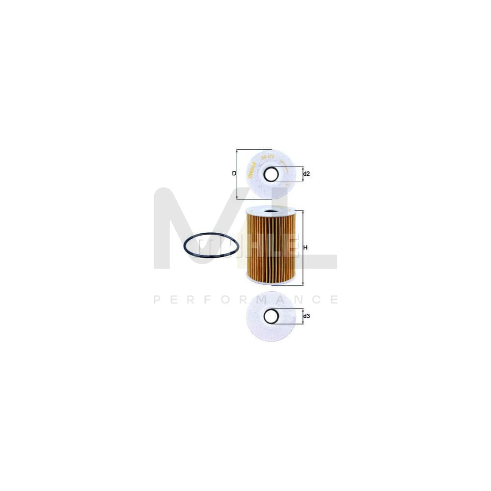 MAHLE ORIGINAL OX 415D Oil Filter Filter Insert | ML Performance Car Parts
