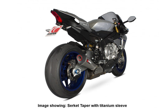 Scorpion RYA99CEO Yamaha Serket Taper Slip-On - Carbon Fibre Sleeve (YZF-R1 / YZF-R1 M) | ML Performance US US