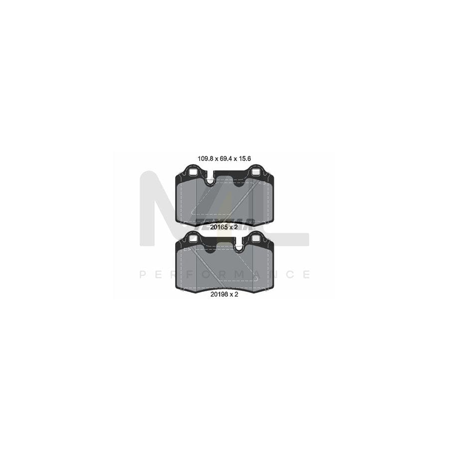 TEXTAR 2016501 Brake pad set prepared for wear indicator | ML Performance Car Parts
