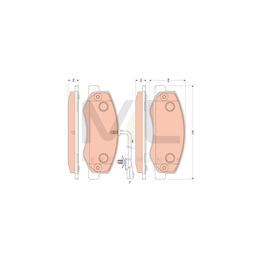 TRW Cotec Gdb1885 Brake Pad Set Incl. Wear Warning Contact | ML Performance Car Parts