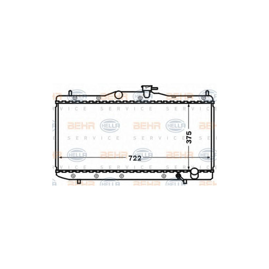 Hella 8MK 376 773-261 Engine Radiator For Toyota Avensis
