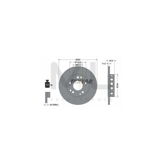 TEXTAR 92027400 Brake Disc suitable for MERCEDES-BENZ 190 (W201) Solid, without wheel hub, without wheel studs | ML Performance Car Parts