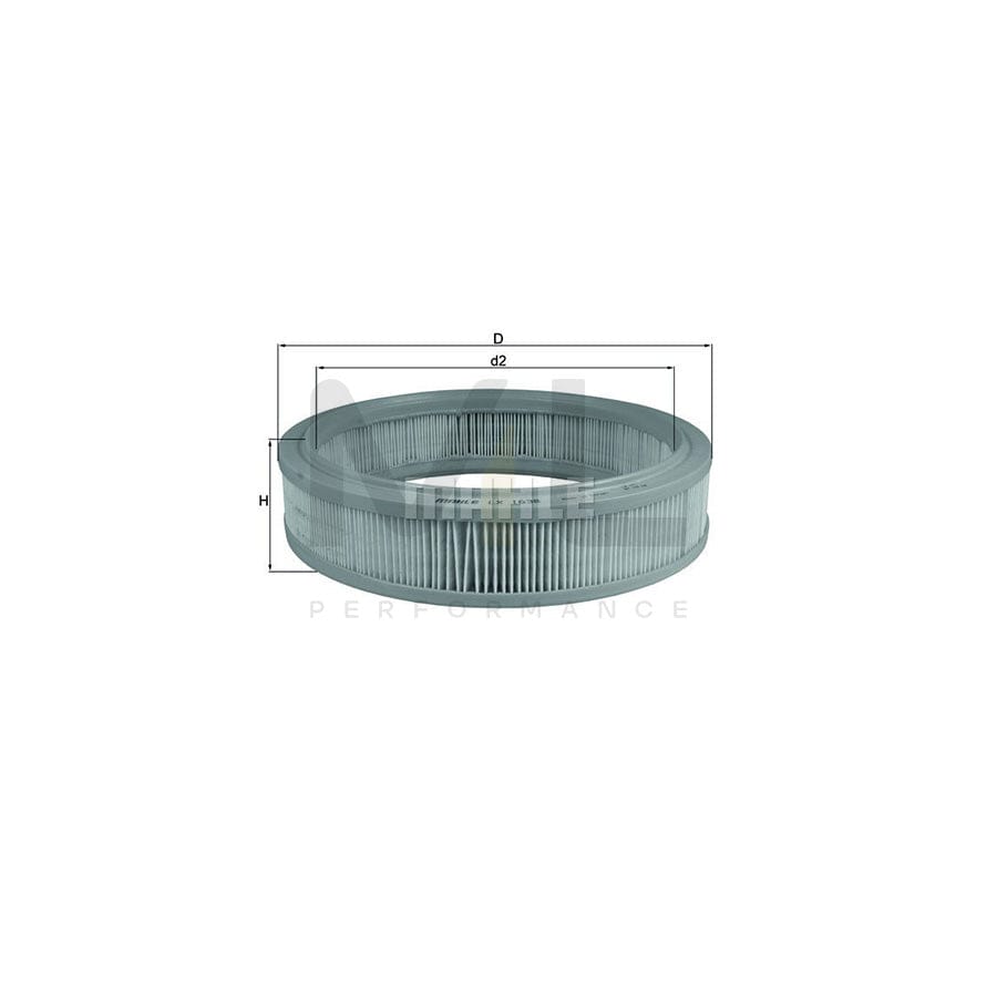 MAHLE ORIGINAL LX 1638 Air Filter for FIAT Seicento / 600 Hatchback (187) Filter Insert | ML Performance Car Parts