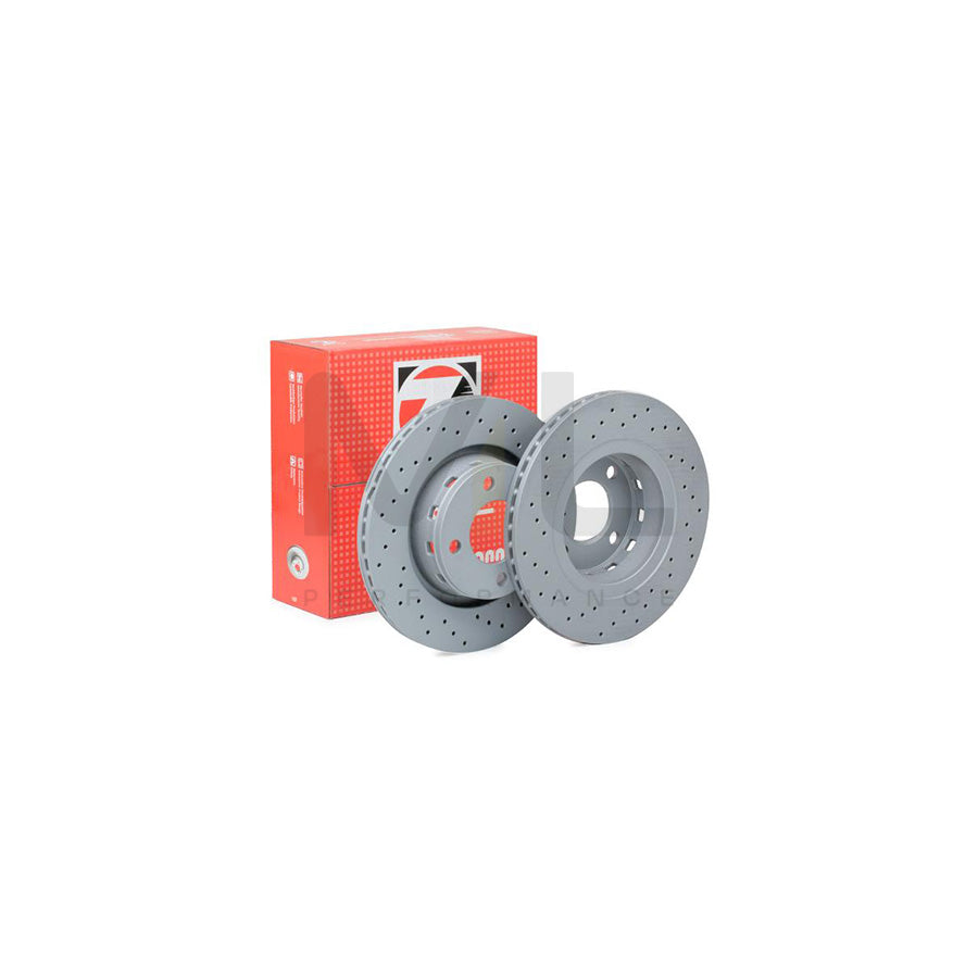 ZIMMERMANN SPORT COAT Z 100.1222.52 Brake Disc Externally Vented, Perforated, Coated, High-carbon  - 1 piece