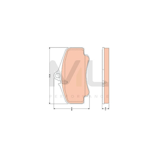 TRW Gdb1777 Brake Pad Set For Porsche 911 Coupe (996) Prepared For Wear Indicator | ML Performance Car Parts
