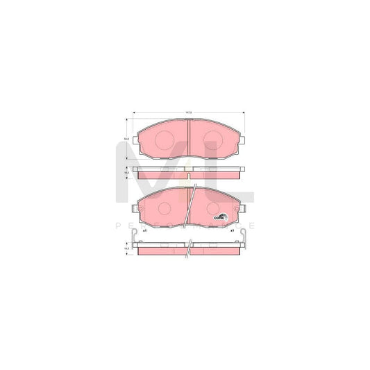 TRW Cotec Gdb3201 Brake Pad Set With Acoustic Wear Warning | ML Performance Car Parts
