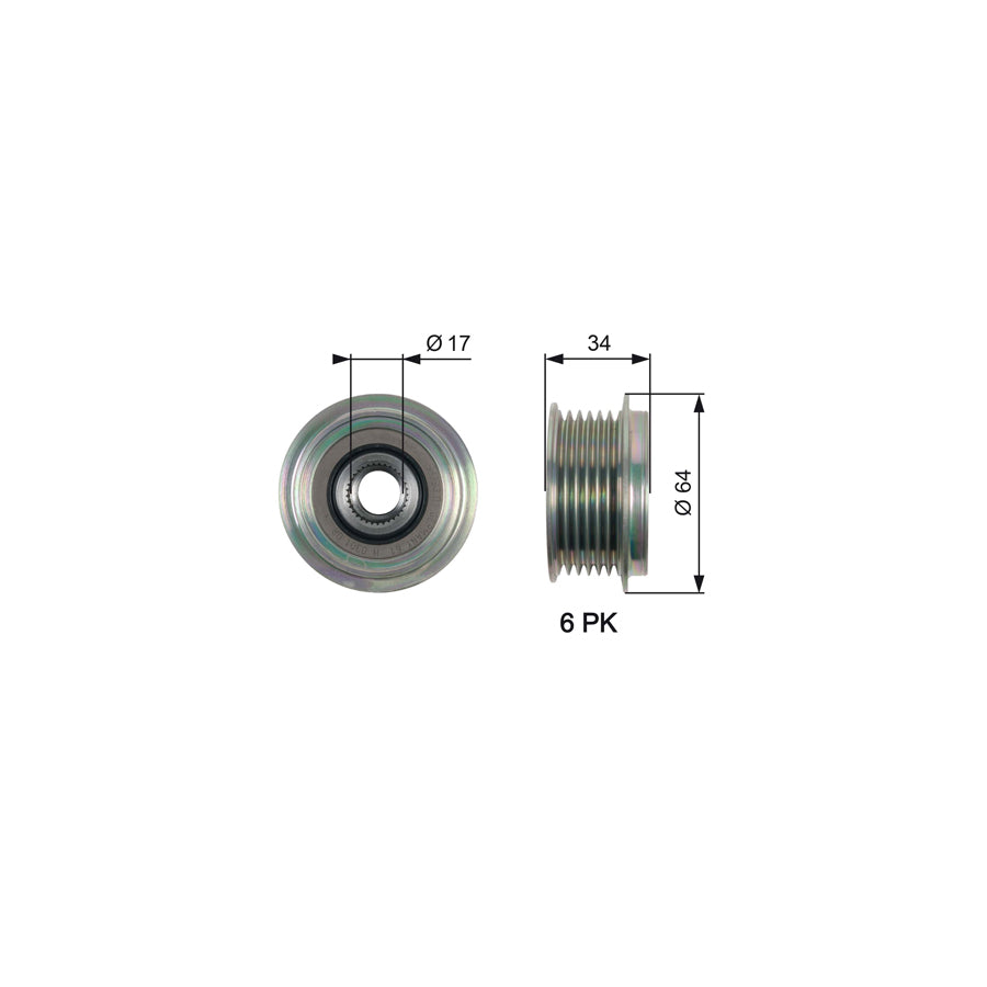 Gates OAP7167 Alternator Freewheel Clutch