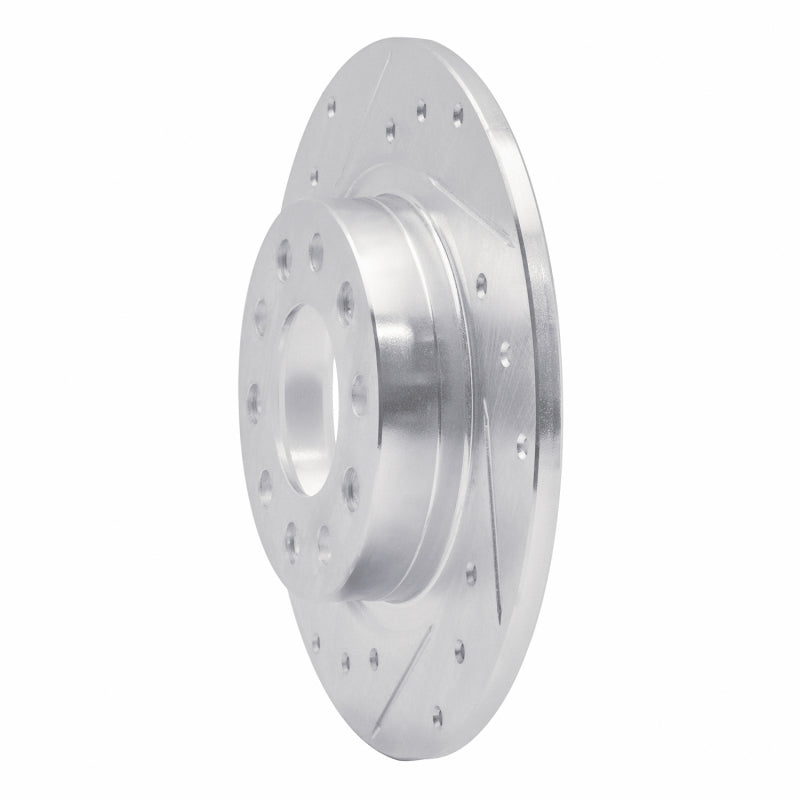 R1 Concepts R1 13-16 Dodge DART Rear Left Drilled & Slotted Silver Brake Rotor