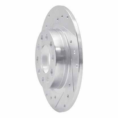 R1 Concepts R1 13-16 Dodge DART Rear Left Drilled & Slotted Silver Brake Rotor