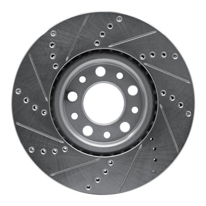 R1 Concepts R1 13-23 Chrysler 200 Front Right Drilled & Slotted Silver Brake Rotor