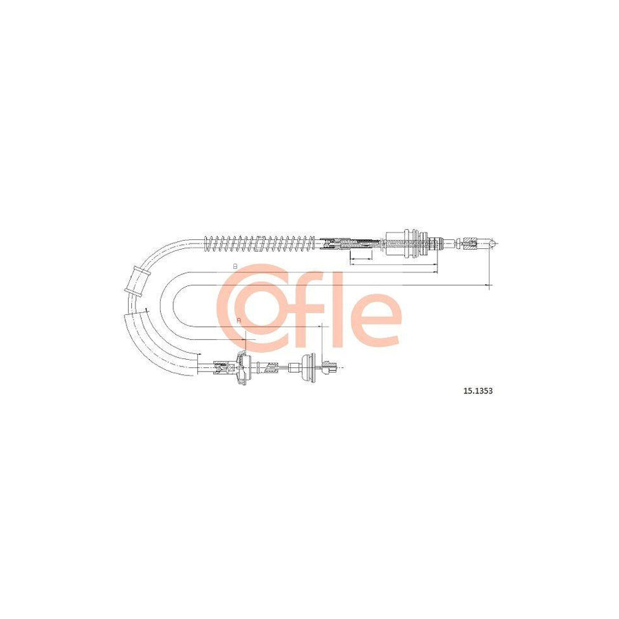 Cofle 15.1353 Clutch Cable for Austin Montego Estate (Xe)