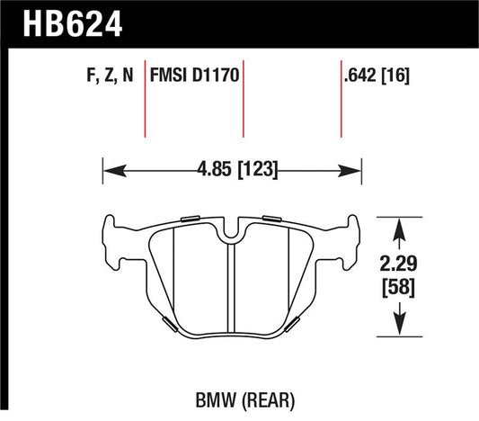 Hawk Performance Hawk 06 BMW 330i/330xi / 07-09 335i / 07-08 335xi / 09 335d / 08-09 328i HPS Street Rear Brake Pads