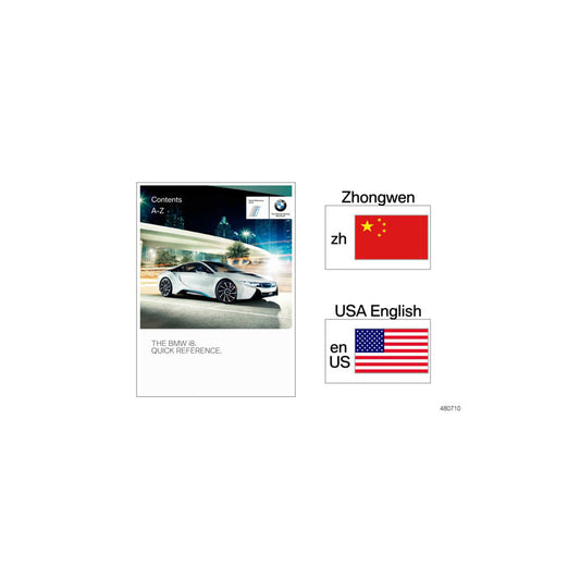 Genuine BMW 01402895287 Quick Reference Card ENUS (Inc. i8) | ML Performance US Car Parts