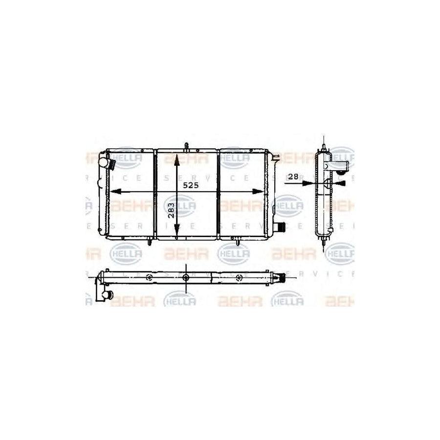 Hella 8MK 376 715-401 Engine Radiator