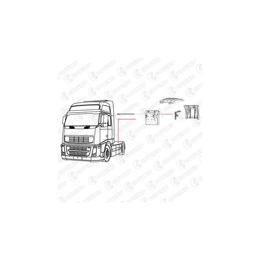 Covind 3Fh/526 Holder, Mudguard