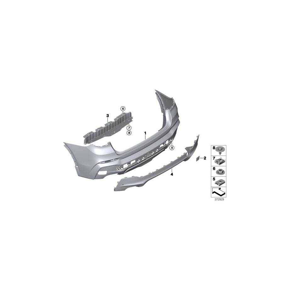 Genuine BMW 51128057007 F26 Cover, Center Lower M (Inc. X4) | ML Performance US Car Parts