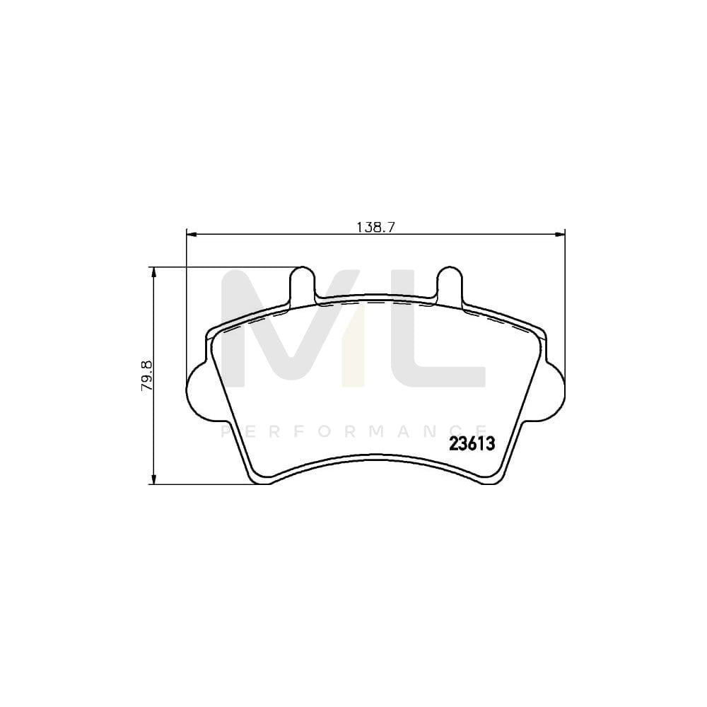 Hella 8DB 355 010-021 Brake Pad Set Not Prepared For Wear Indicator