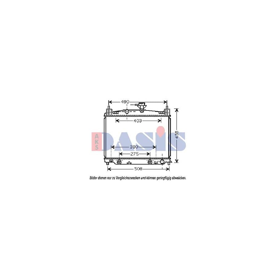 AKS Dasis 110066N Engine Radiator for Mazda 2 Hatchback (De, Dh)