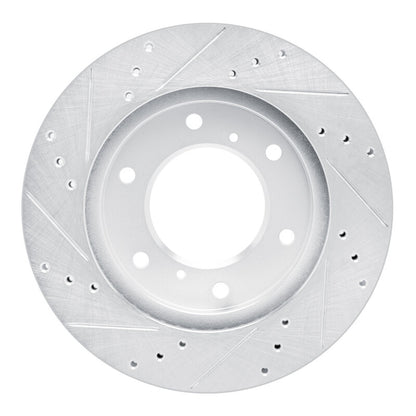R1 Concepts R1 07-17 Mitsubishi Montero Sport (Mexico) Front Right Drilled & Slotted Silver Brake Rotor