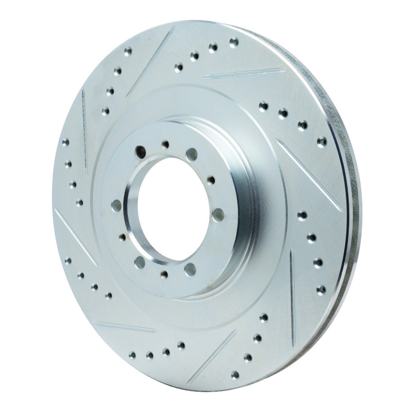 R1 Concepts R1 98-04 Mitsubishi Montero Front Left Drilled & Slotted Silver Brake Rotor