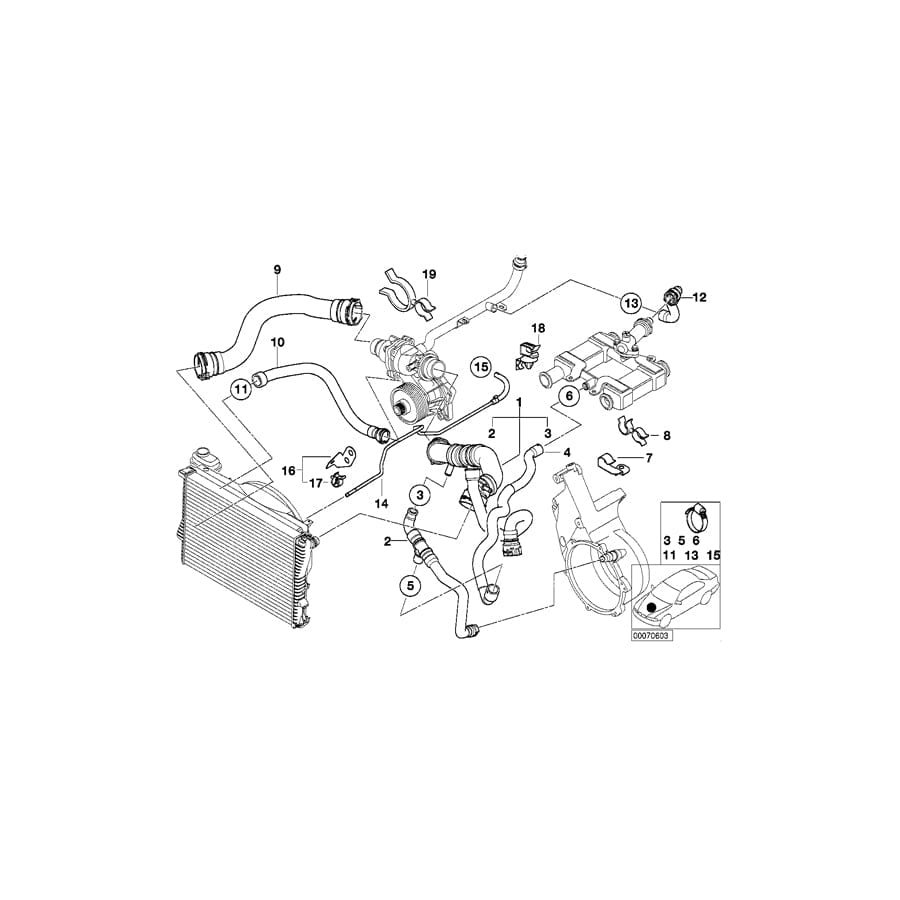 Genuine BMW 11537785041 E65 E38 E70 Tubing Support (Inc. X5 4.8i, 740d & X5 3.0si) | ML Performance UK Car Parts