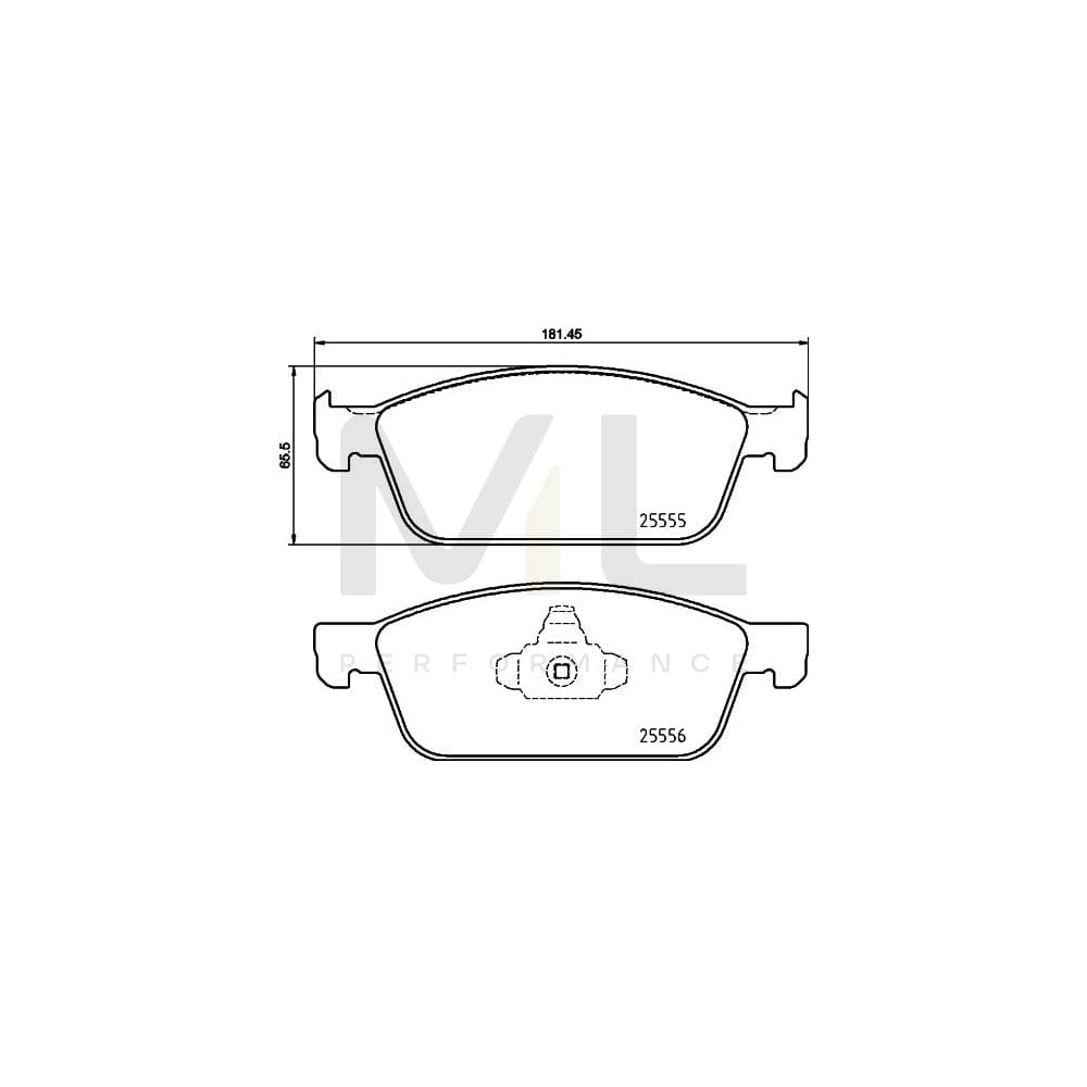 Hella 8DB 355 025-511 Brake Pad Set Not Prepared For Wear Indicator