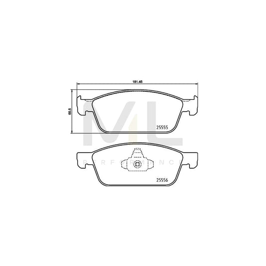 Hella 8DB 355 025-511 Brake Pad Set Not Prepared For Wear Indicator