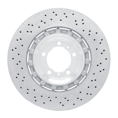 DFC 16-23 Porsche 718 Cayman Left Rear Drilled Hi-Carbon Alloy Geomet Coated Rotor