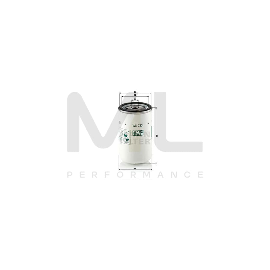 MANN-FILTER WK 723 (10) Fuel filter Spin-on Filter