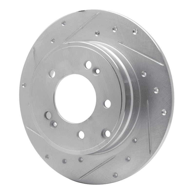 R1 Concepts R1 05-20 Hyundai TUCSON Rear Left Drilled & Slotted Silver Brake Rotor