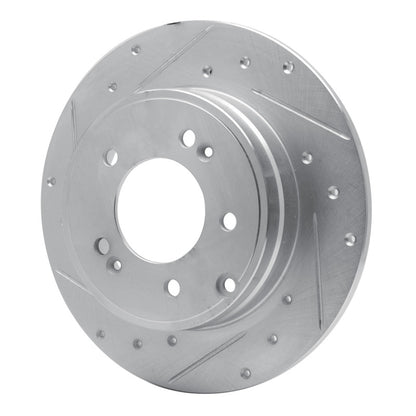 R1 Concepts R1 05-20 Hyundai TUCSON Rear Left Drilled & Slotted Silver Brake Rotor