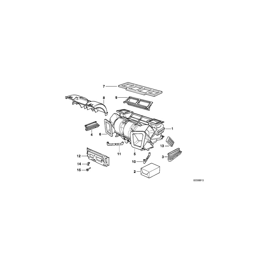 Genuine BMW 64118391817 E38 Air Channel (Inc. 740i, 750iLP & 750iLS) | ML Performance US Car Parts
