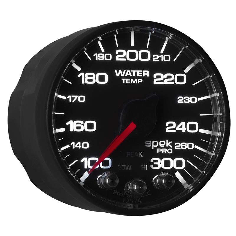 Autometer Spek-Pro 52.4mm 100-300 Deg F Digital Stepper Motor Water Temp Gauge