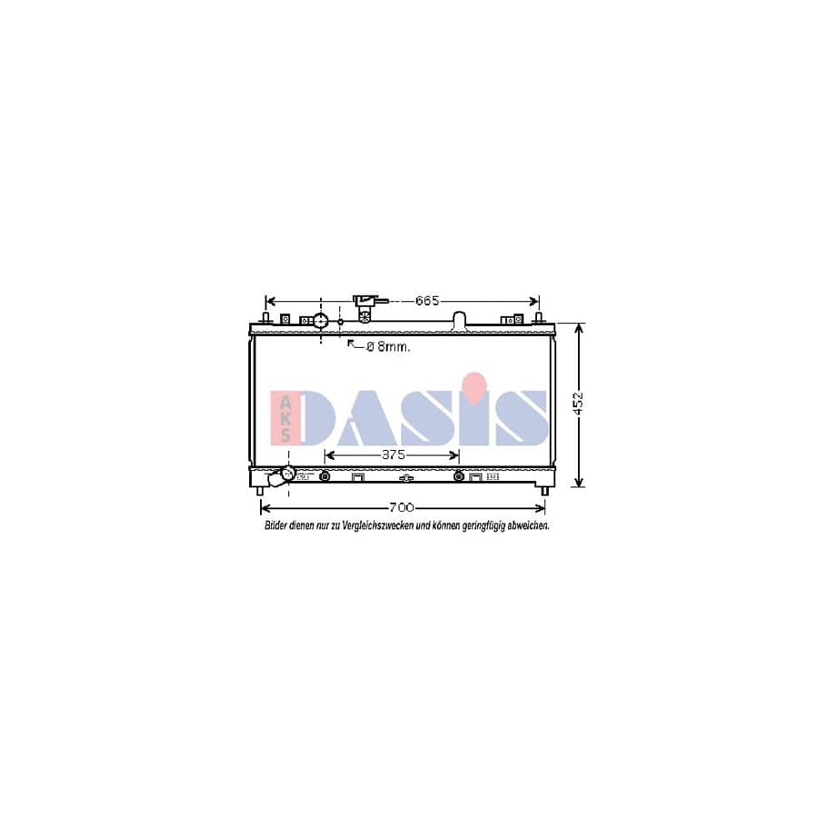 AKS Dasis 110067N Engine Radiator for Mazda 6